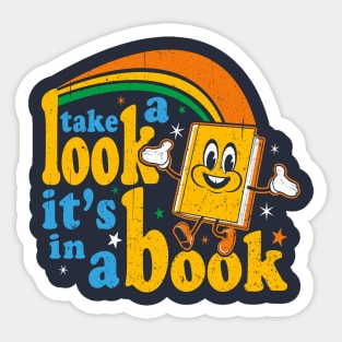 Take A Look It's In A Book Retro Sticker